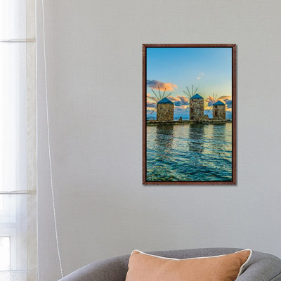 Windmills Of Chios by Nejdet Duzen - Print on Canvas