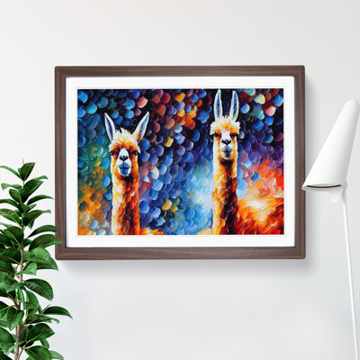 Llama Painting Abstract - Single Picture Frame Print