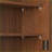 Wall Cabinet, Vintage Brown 3-Tier Storage with Glass Doors &amp; Towel Rack | Solid Wood | Glass-428159000