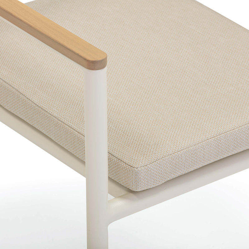 Chaise de salle à manger d'extérieur crème Levin - ensemble de 2