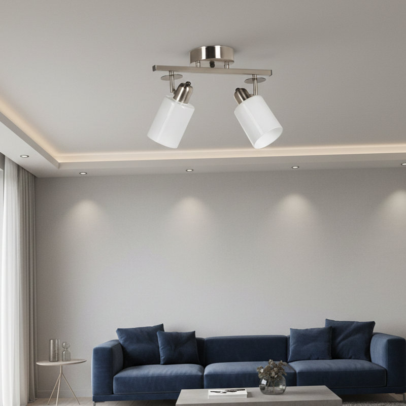 Plafonnier semi-encastré 2 lumières Aurora