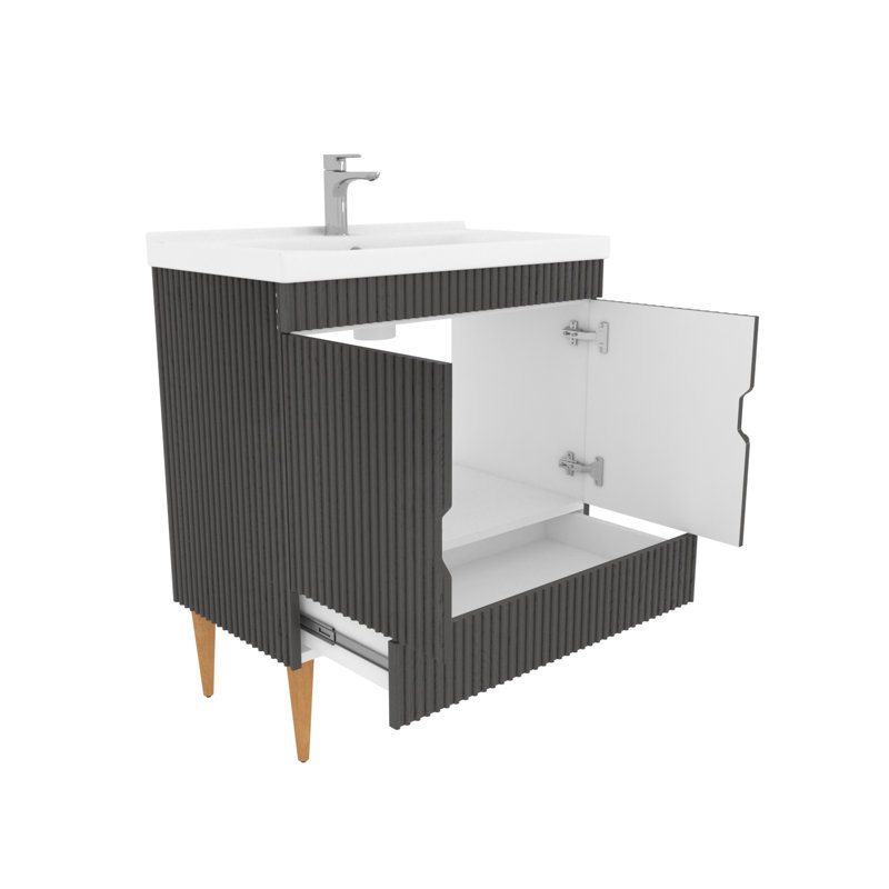 Sahra Bathroom Vanity, Anthracite, 80cm