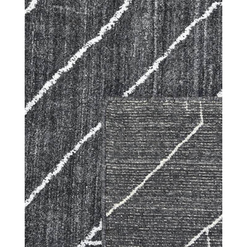 Kali Hand Knotted Geometric Area Rug, Rectangle 8' x 10'