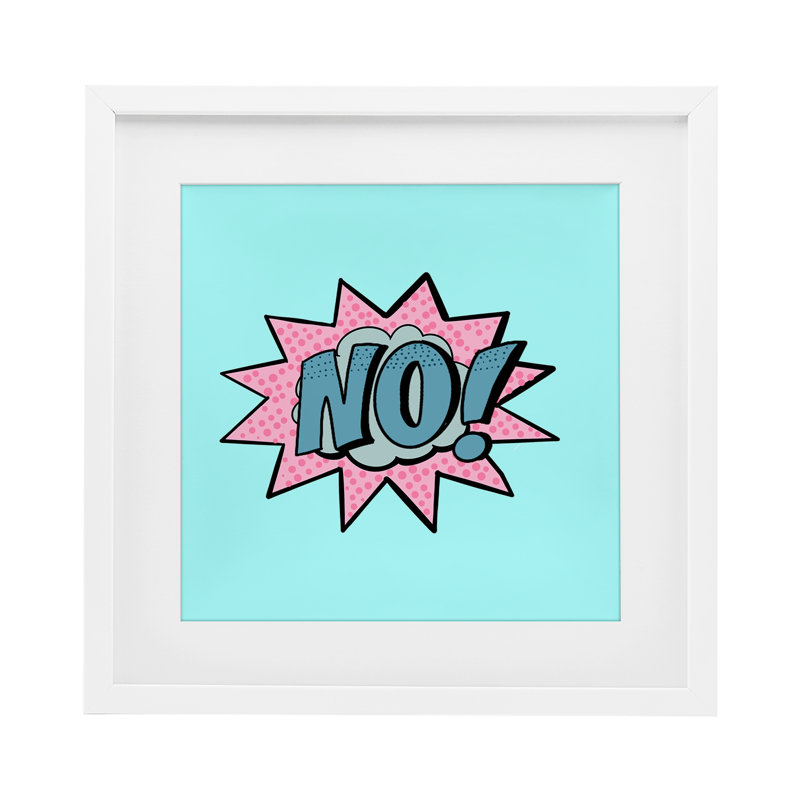 «No Comic Spocal Bubble», reproduction sous verre encadrée, design par Ashley Singleton, H 13 po x l 13 po