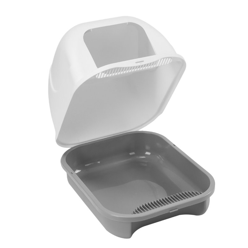 Polyethylene Plastic Enclosed Litter Box with Scoop