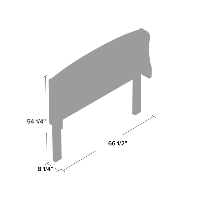Hattiesburg Upholstered Headboard, Full, Beige Viscose Blend