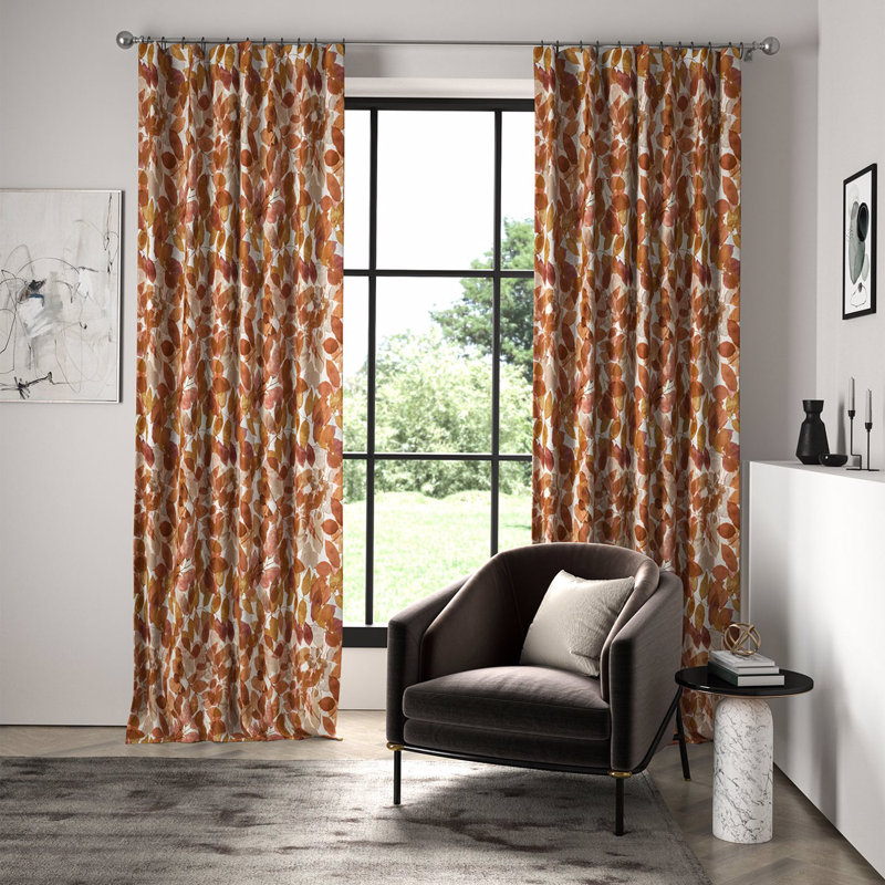 Expose Fabric, Rosewood/Saffron/Parchment