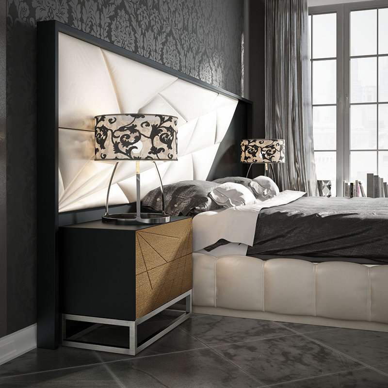 Upholstered Bed, Queen, Matte