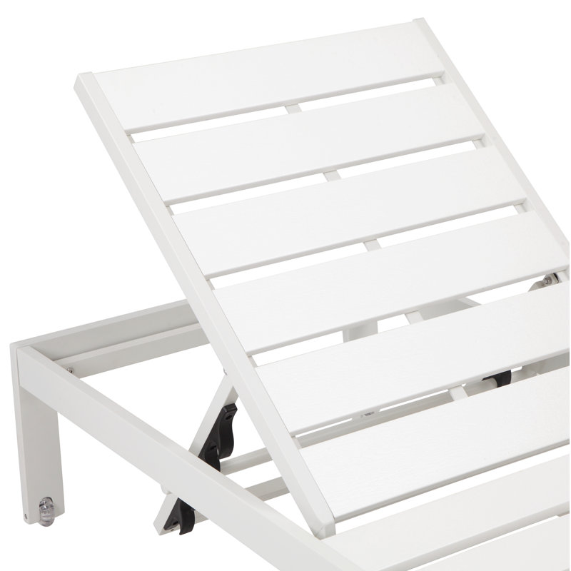 Aynura 4 Piece 76'' Long Reclining Chaise Lounge Set, White
