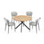 Tables de salle à manger rondes durables (table seulement, sans chaises, avec plateau et pieds) en MDF Modern Home