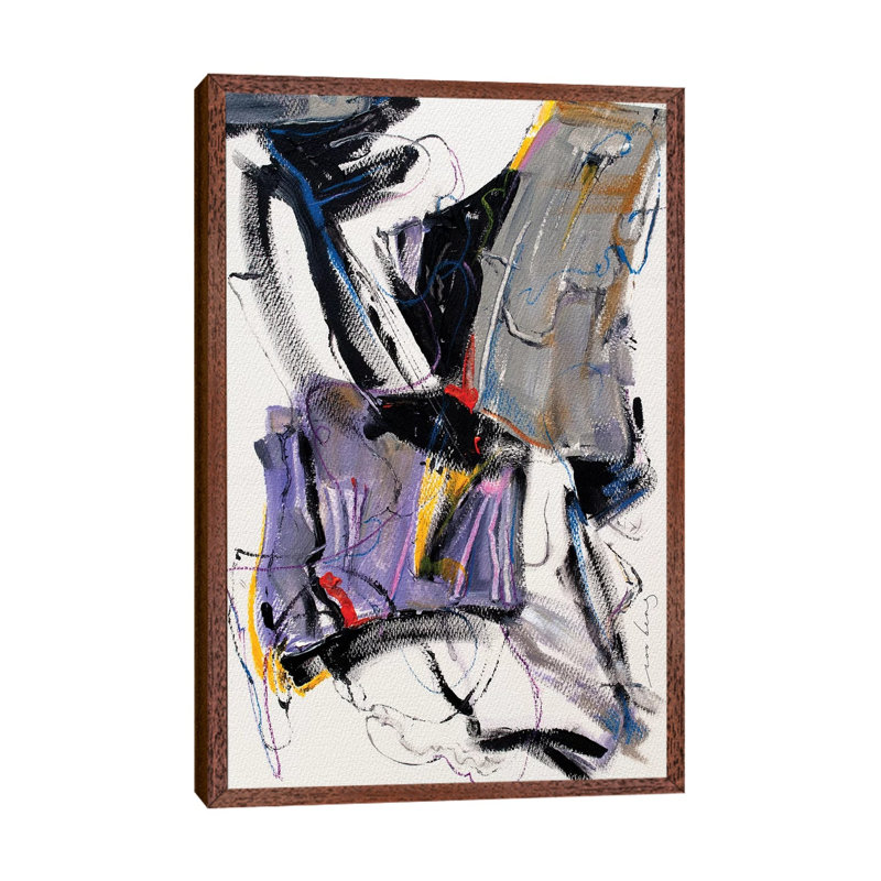 Abstract View by Soo Beng Lim - Painting on Canvas, 66.04 cm H x 45.72 cm W, Classic Brown Wood Framed