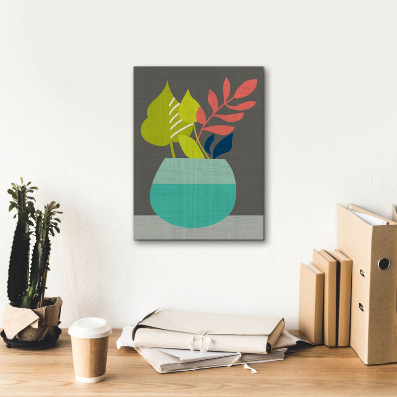 «Epic Graffiti» «Clay Pot 2» par Chariklia Zarris, art mural sur toile, 12 po x 16 po, H 16 po x l 12 po