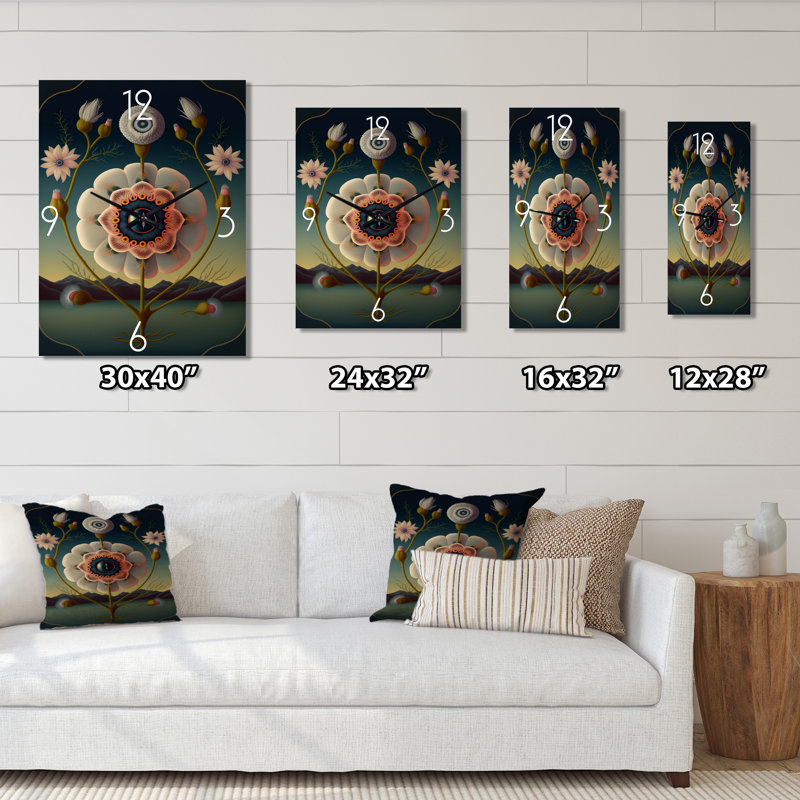 Jerius - Horloges murales florales, Petit