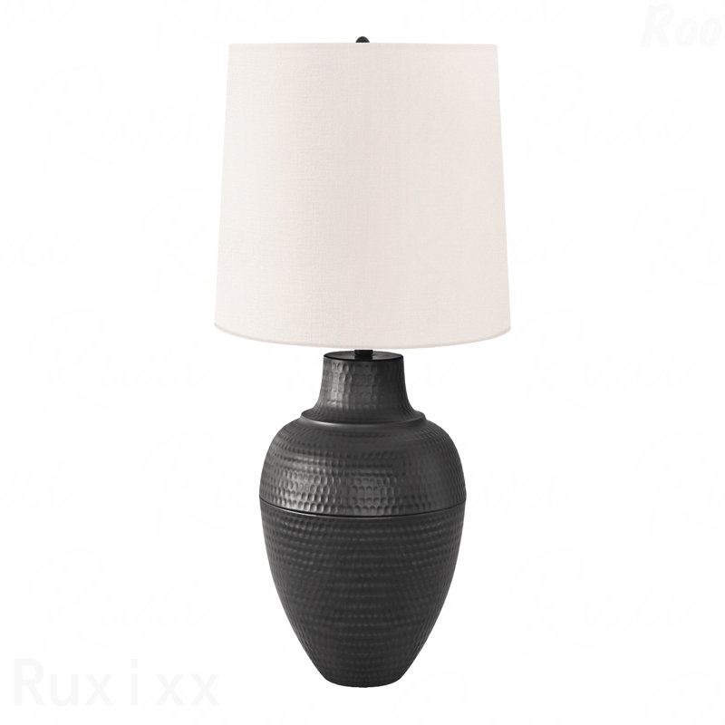 Table Lamp - 26"H, Black Metal Frame
