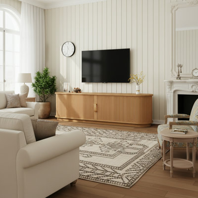 Vintage Style Tv Stand With Multi Storage For Tvs Up To 75", Elegant Design