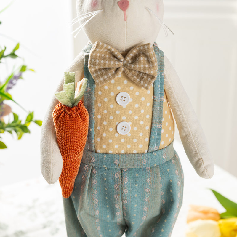 Lapin de Pâques 32,75 "en tissu avec pieds télescopiques