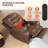 EONIX Triple Motor Lay Flat Zero Gravity Recliner Chair with Adjustable Headrest, 8 Massage Modes & Lumbar Heating, Independent Power Foot Adjustments, Infinite Position, Brown-118766286