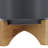 8" Planter W/ Wood Stand, Matte Gray-1696380816