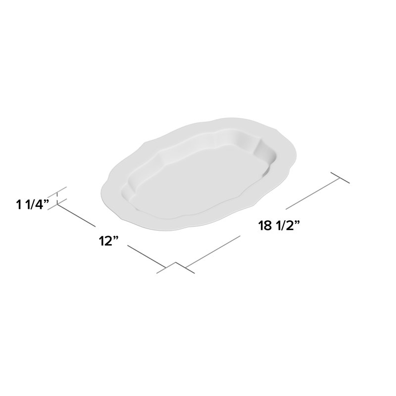 French Perle White Platter