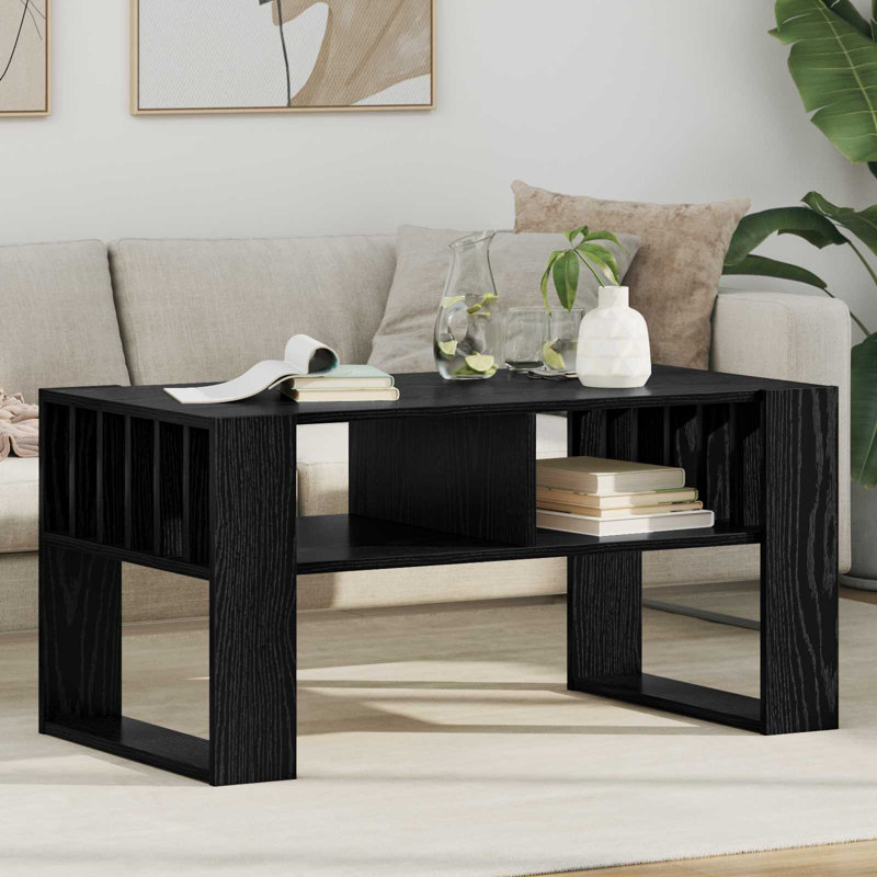 Coffee Table with Storage, Black Oak, 45cm. H x 92cm. L x 49.5cm. W