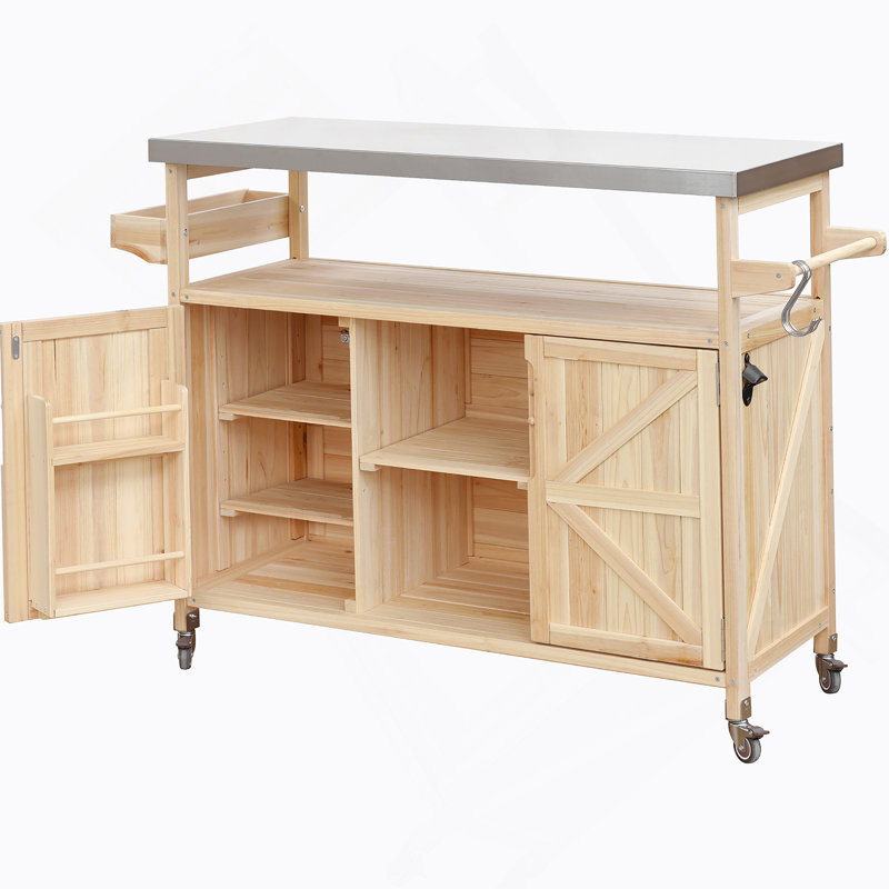 Outdoor Kitchen Island, Natural, Natural