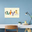 Live Cartoon Letters Colorful Playful Vibrant Wall Art Print 1 Piece Wrapped Canvas Wall Art-700967369