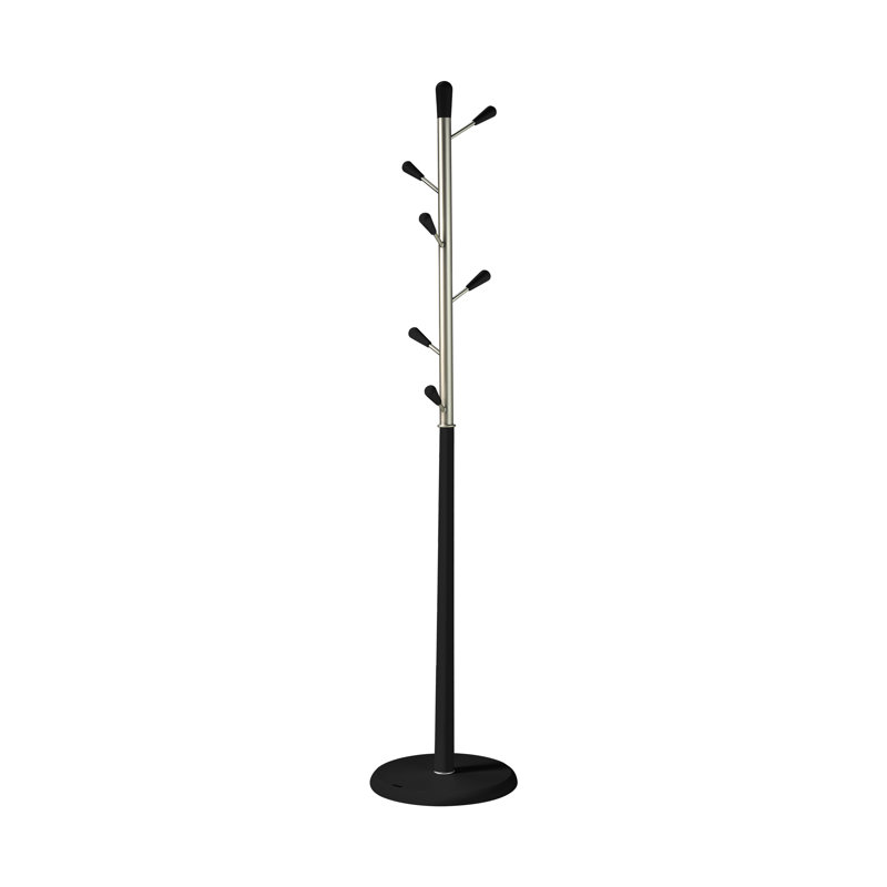 Beehler Freestanding 6 - Hook Coat Rack, Black