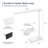 Metal Table Lamp 9.5W 800Lm, 5 Color Modes 5 Brightness Levels, Dimmable Home Table Lamp