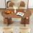 62" Oval Dining Table For 4-6, Wooden Mid-Century Kitchen Table