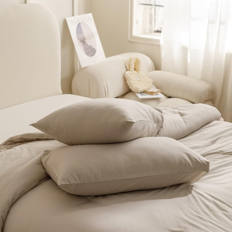 Ensemble d'édredon California California, Cal King Comforter + 2 Standard Pillowcases, Oatmeal