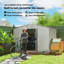 Braela 9 x 6 ft Metal Garden Shed Waterproof Galvanised Silver