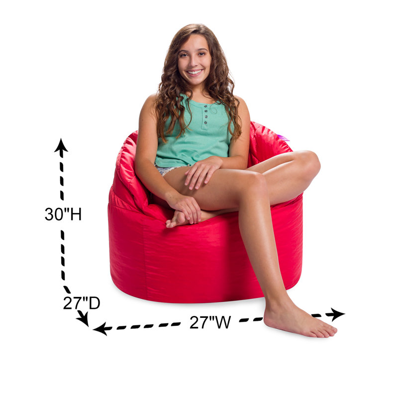 Bean Bag Chair for Kids, Teens and Adults, Structured Comfy Bean Bag Seat for Living Rooms, Bedrooms And Basements, Sonoma Lounge Chair, Multiple Colors and Fabrics