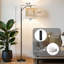 Lampe sur pied à arc avec abat-jour réglable en béton pour l'industrie de la construction