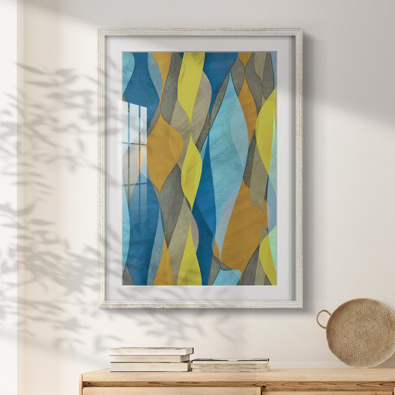 Colourful Cascade I -Framed Print, 28.5" H x 20.5" W, White