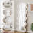 Flannel Full Length Wave black Floor Mirror with Stand for Bedroom living room Hanging or Against The Wall-1319937043