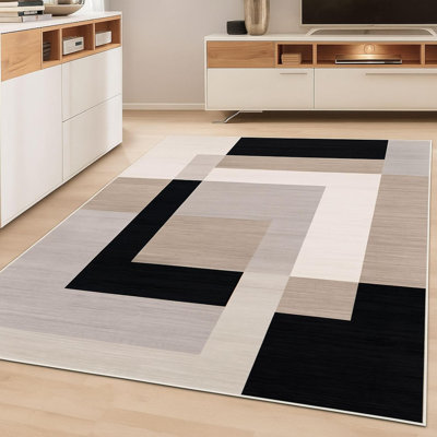 Oriental Machine Tufted Shag Area Rug