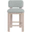 Tabouret de comptoir rembourré en cuir Falesia Paloma-124198008-124198010