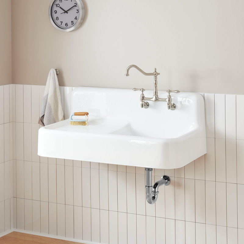 42" L Wall Mounted Kitchen Sink
