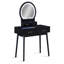 Ensemble de coiffeuse 3 pièces avec miroir à DEL et tabouret rembourré Modern Luxury-1235874657