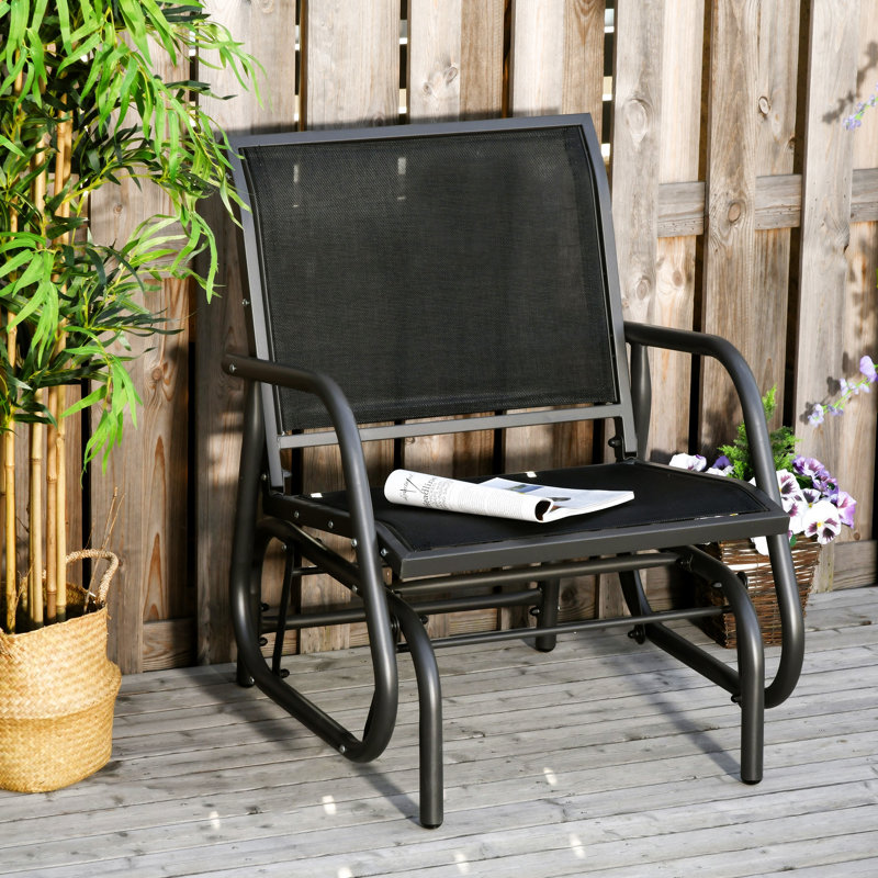Outsunny Porch Glider (Excluding The Table), Black