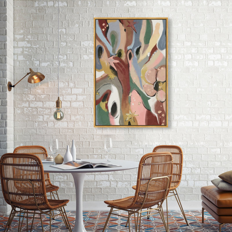 Modern Folk I Print by Oliver Gal, 55"H x 37"W, Gold Floater Frame