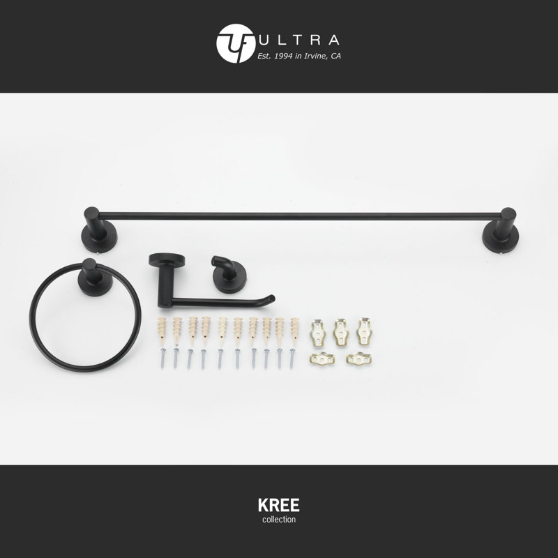 Kree 4 - Piece Bathroom Hardware Set