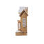 Maison à DEL scintillante Smokey / bois blanc classique