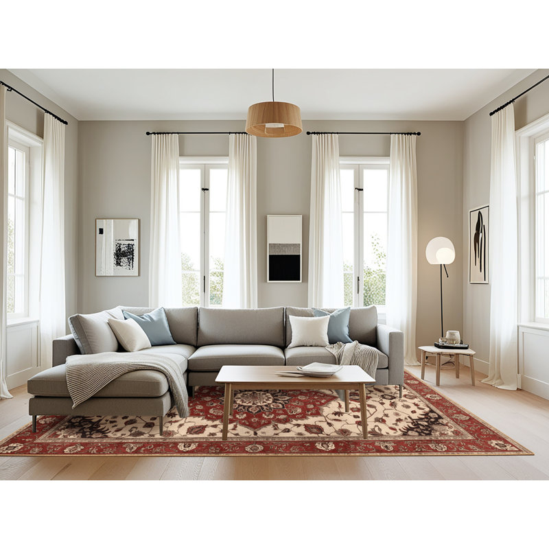 Tapis brun lavable à la machine, Rectangulaire 8 pi x 10 pi