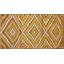 Tapis unique en laine noué à la main de style années 1960 de 4 pi 6 po x 8 pi 1 po orange / vert / brun