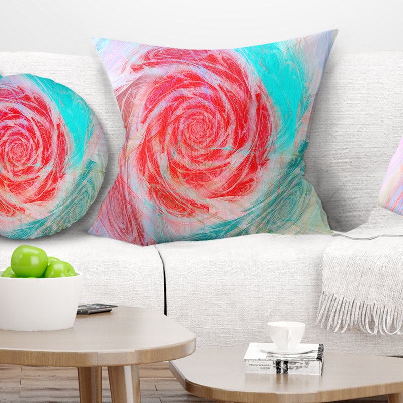Coussin Mysterious Abstract Rose, 16 po x 1 po, Coussin décoratif