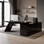 Bureau d'ordinateur en L avec tiroirs 70,9 po Sherria-1438117393-1438117407