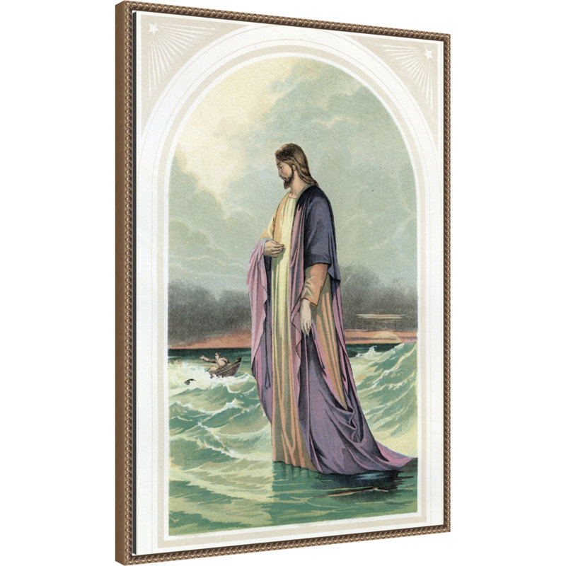 «Jesus Walking On The Water», reproduction d'art sur toile encadrée