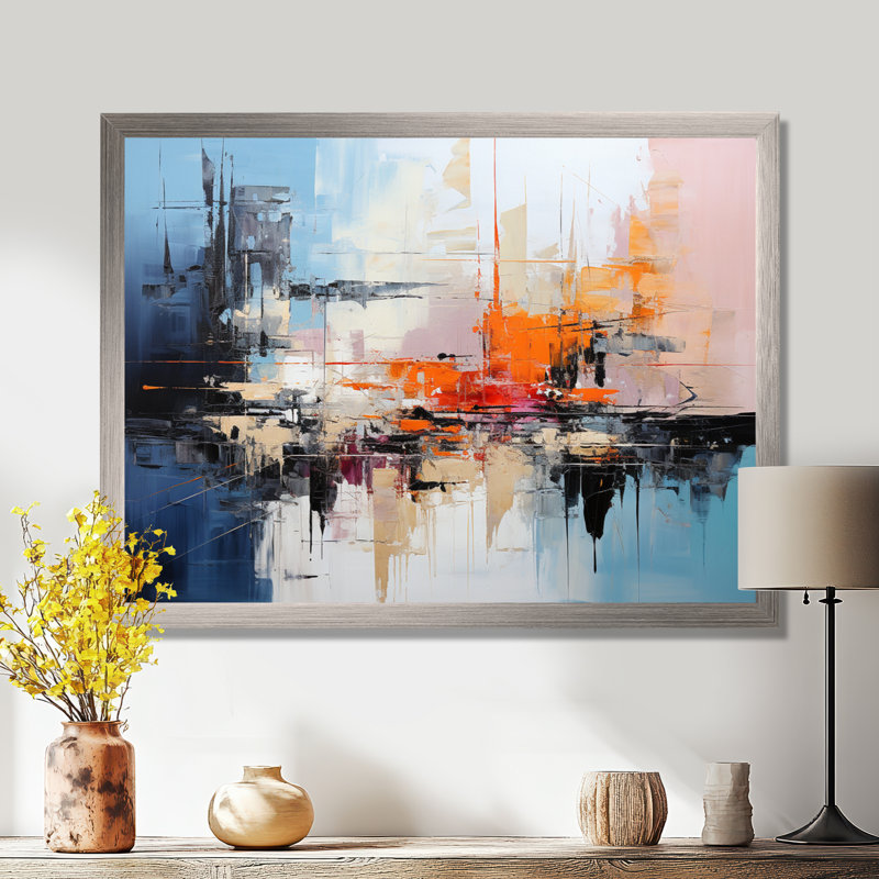 Asian Art Abstract Expression III - Art asiatique, impression sur toile, Toile tendue, H 16 po x l 32 po x P 1 po