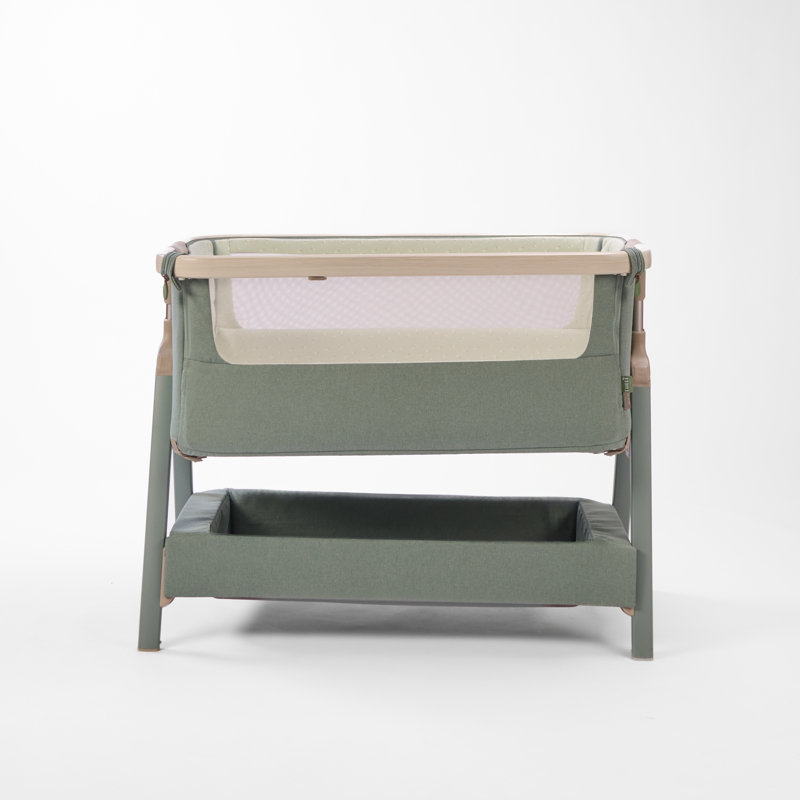 Tutti Bambini Cozee Air 2 Bedside Crib, Whitewash / Kelp